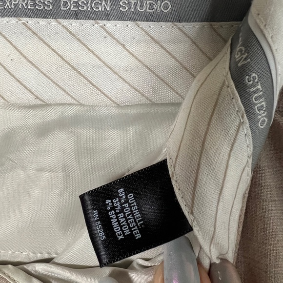 Express Design Studio editor, beige pants size 6 RN 55285 - Picture 8 of 11